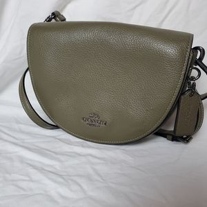 Coach Ellen Crossbody Pebble Leather Purse in Washed Green